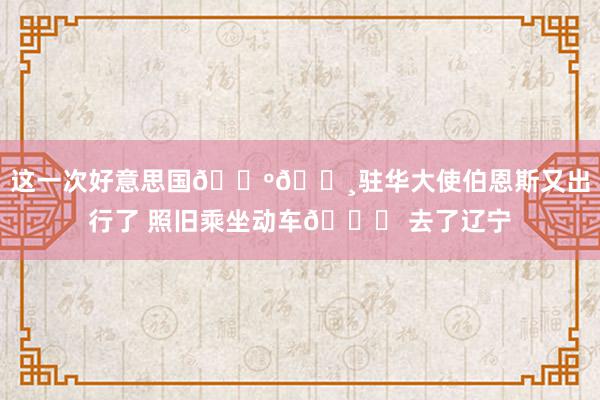 这一次好意思国🇺🇸驻华大使伯恩斯又出行了 照旧乘坐动车🚅 去了辽宁