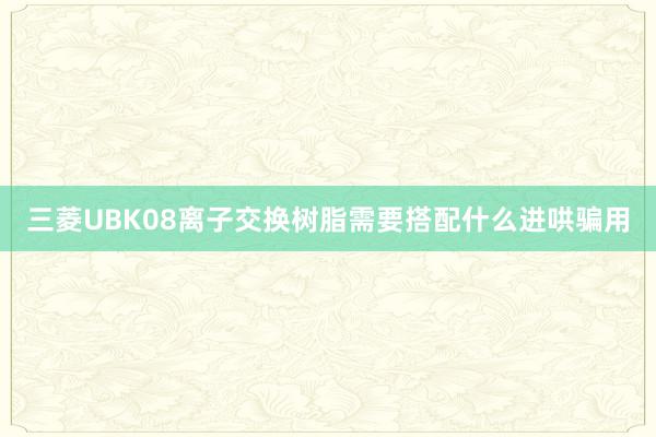 三菱UBK08离子交换树脂需要搭配什么进哄骗用