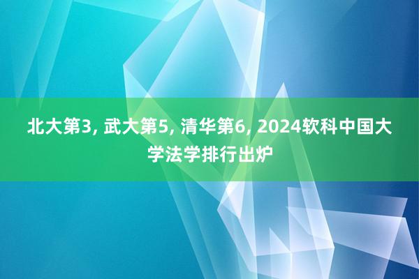 北大第3, 武大第5, 清华第6, 2024软科中国大学法学排行出炉