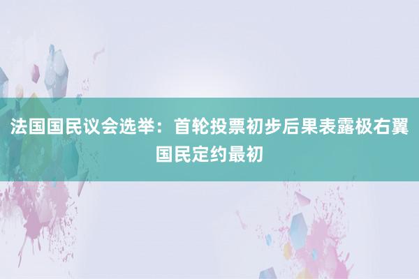 法国国民议会选举：首轮投票初步后果表露极右翼国民定约最初