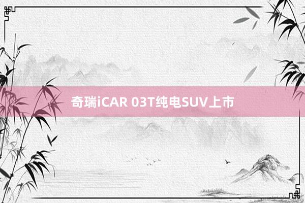 奇瑞iCAR 03T纯电SUV上市